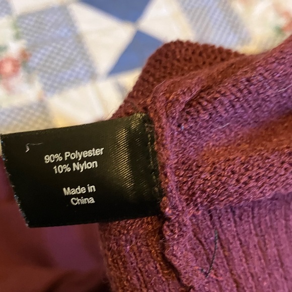 Lane Bryant Deep Burgundy V-Neck Sweater - Picture 7 of 7